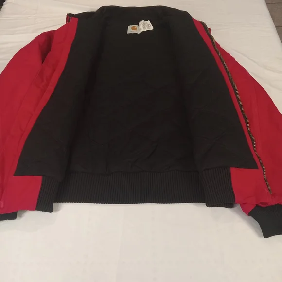 Carhartt Men's Vintage Red Full Zip  Insulated Lined Jacket - Picture 7 of 16
